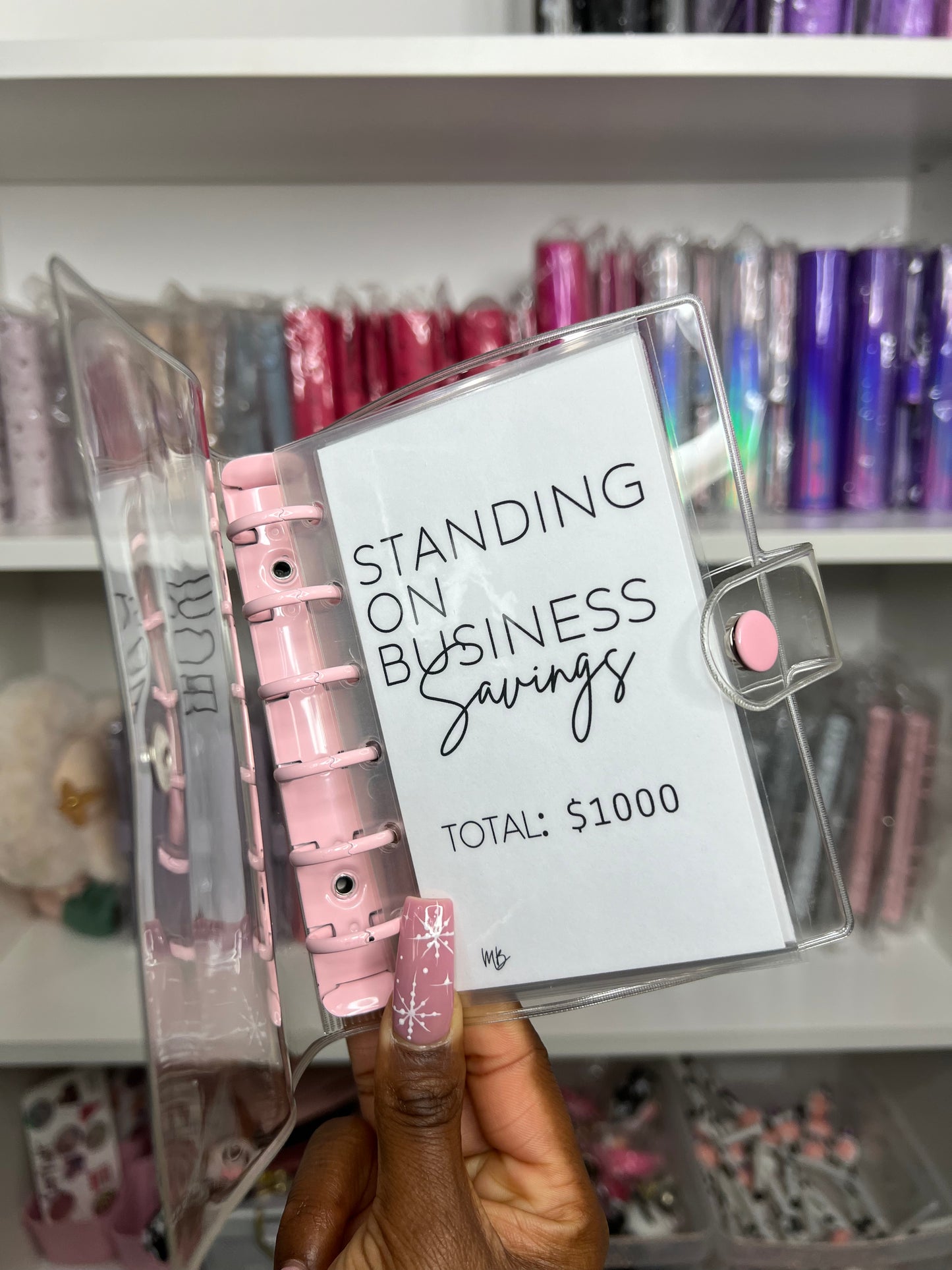A7 Laminated STANDING ON BUSINESS Savings Challenges Binder | 2024 New Savings | Low Income | High Income