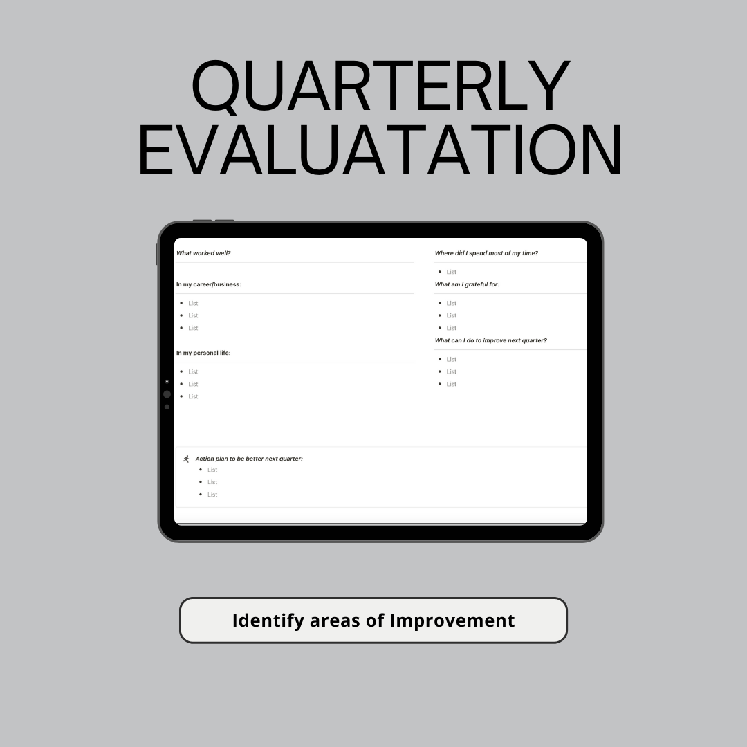 12 Week Year Notion Planner | 3 Month Goals Aesthetic Notion Dashboard | Customizable Notion Template | Manifestation Simple Notion Goals Planner