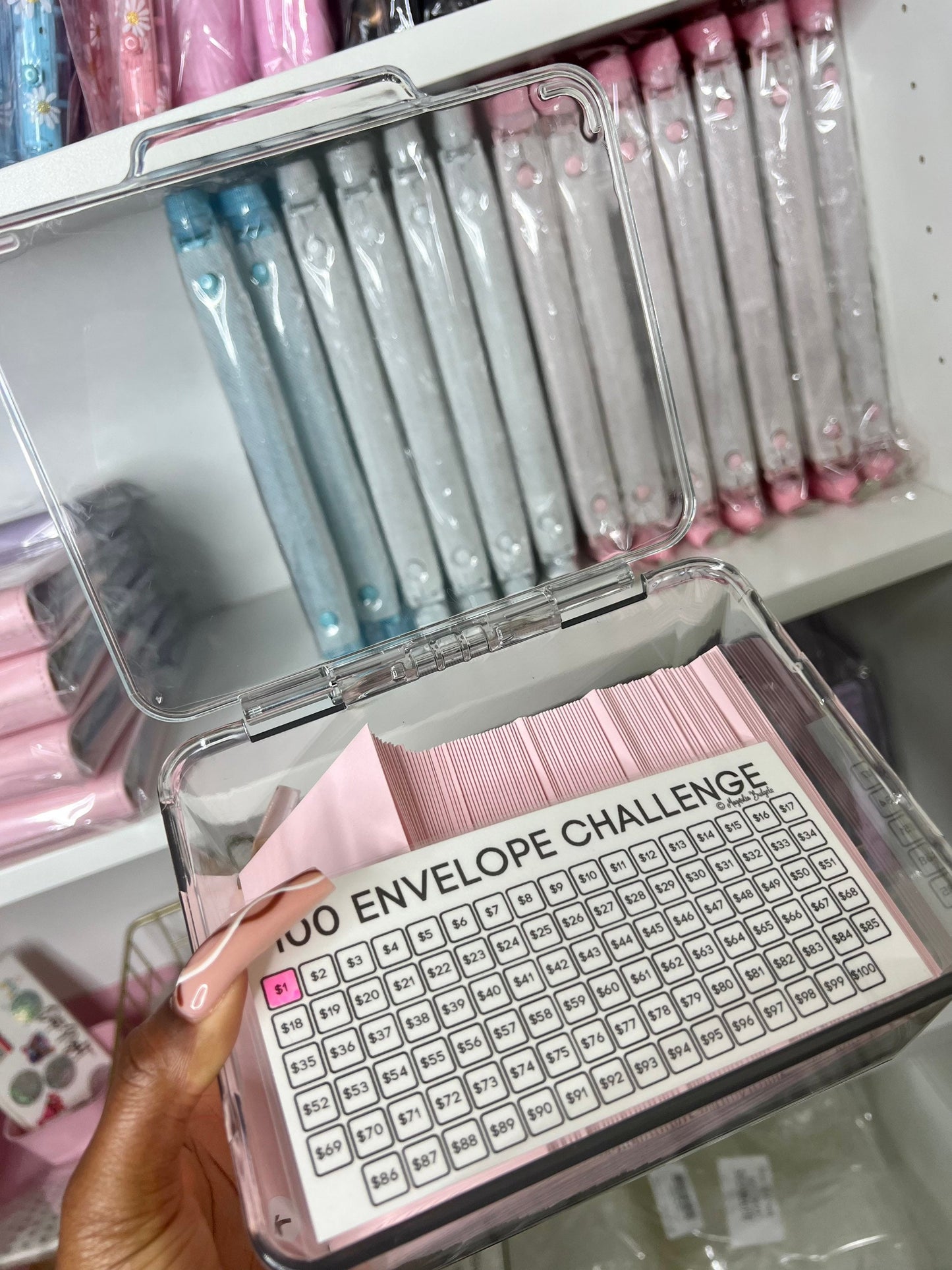 100 Envelope Savings Box | Save 5050 | Acrylic Box | Low Income | High Income | Savings Challenge look