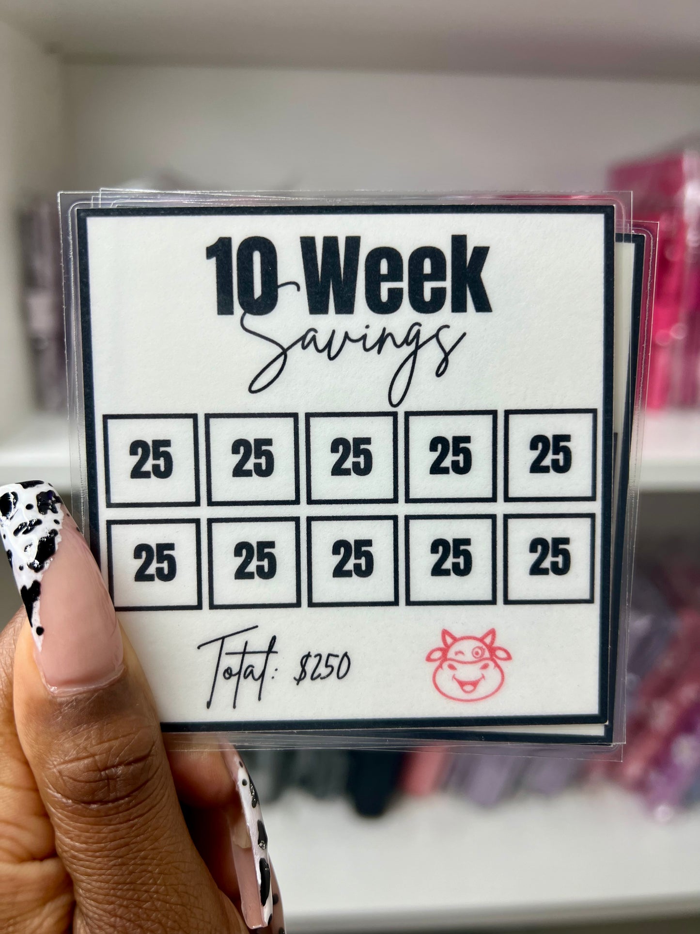 Cat Savings Box | 10 Week Savings Challenge | Save 250 500 or 1000 | Acrylic Box | Low Income | High Income | Savings Challenge