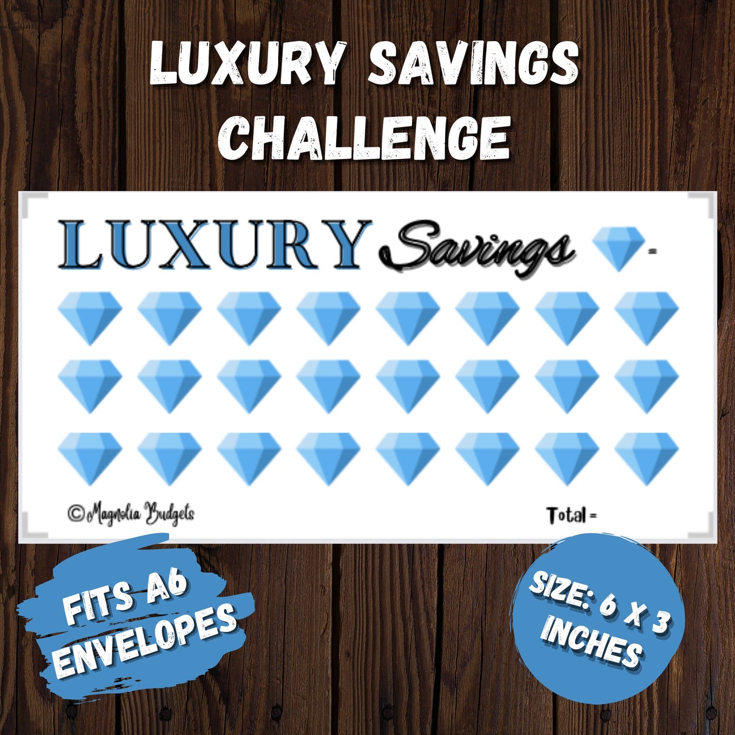 Luxury Savings Challenge | Mini Tracker for Cash Budgeting | Savings Tracker | A6 Size | Low Income | High Income