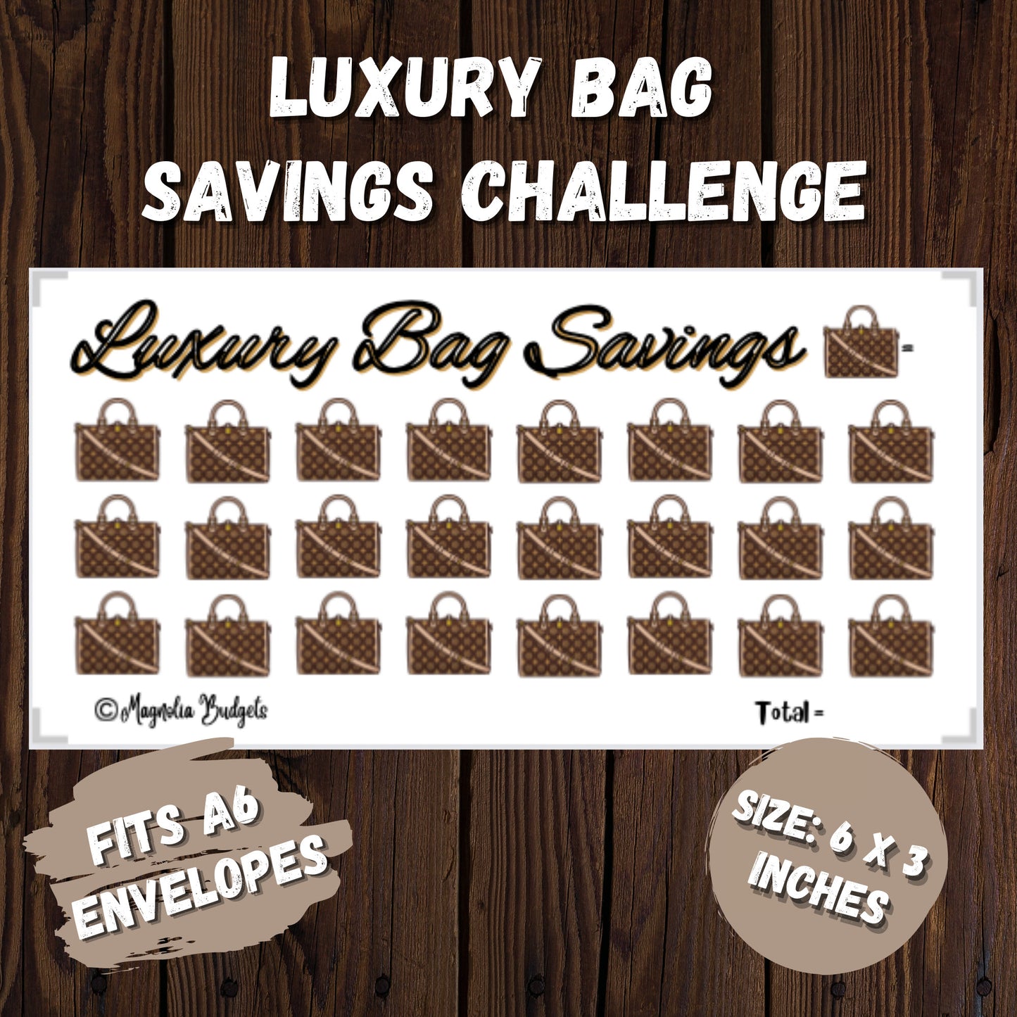 Luxury Savings Challenge | Mini Tracker for Cash Budgeting | Savings Tracker | A6 Size | Low Income | High Income