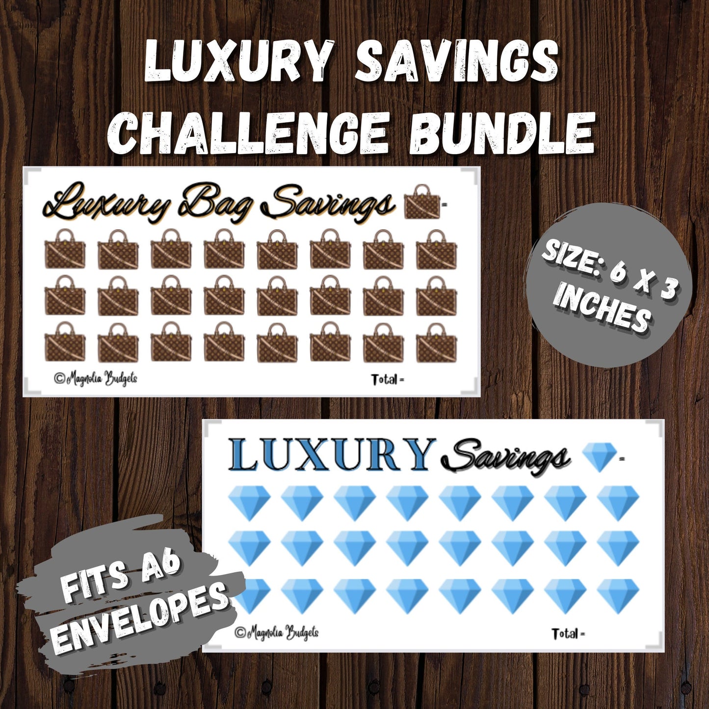 Luxury Savings Challenge | Mini Tracker for Cash Budgeting | Savings Tracker | A6 Size | Low Income | High Income