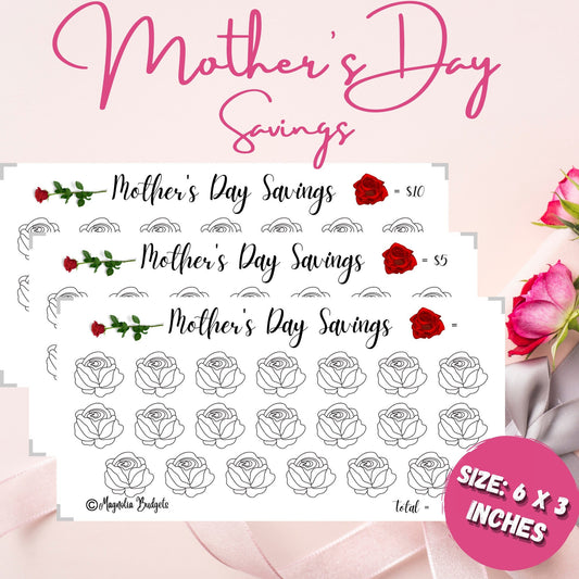 Mothers Day Savings Challenge | Low Income | High Income | Mothers Day | Mini Savings Challenges | Cash Envelopes | A6 size