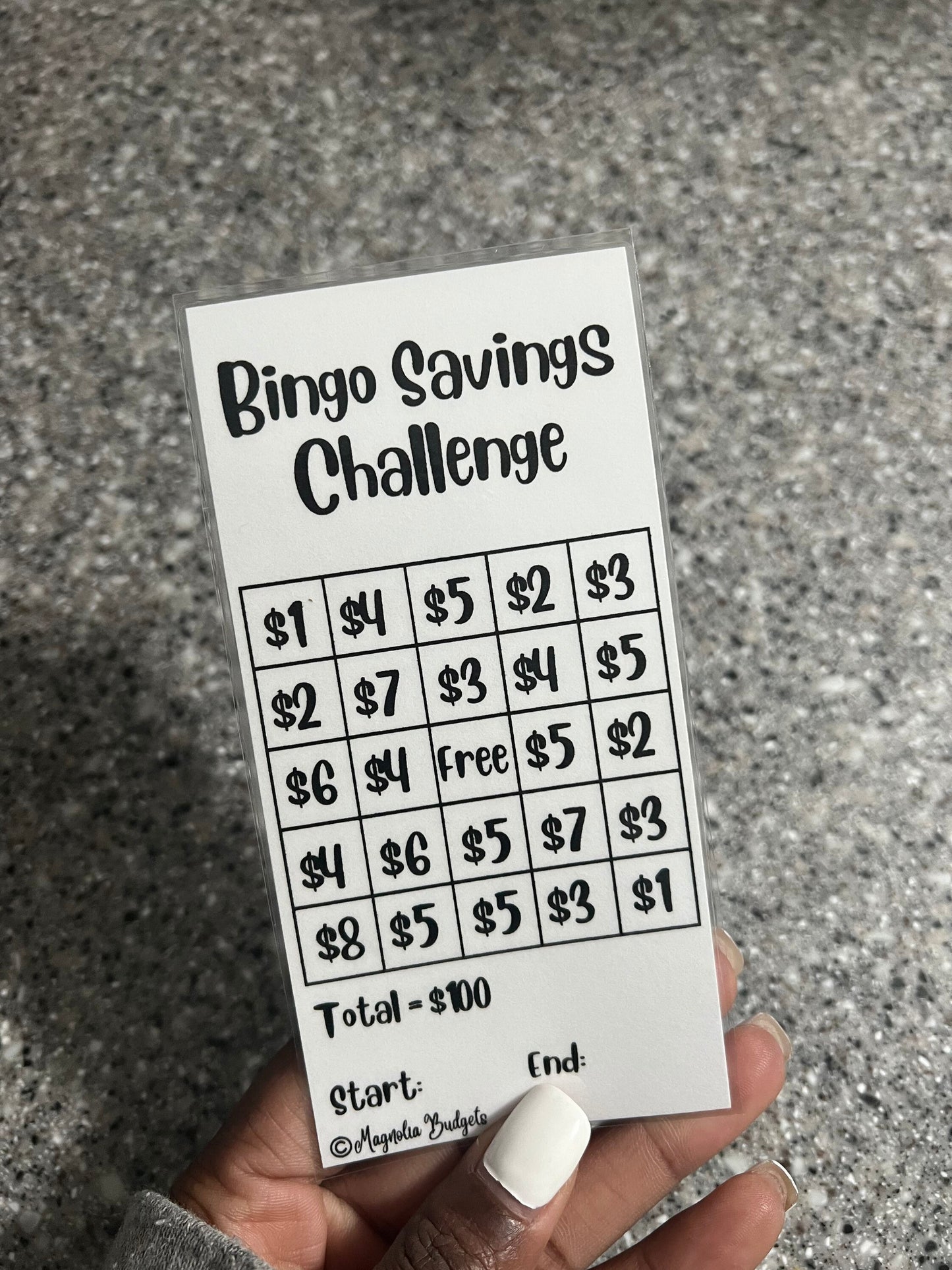 Bingo Savings Challenge | Mini Tracker for Cash Budgeting | Savings Tracker | A6 Size | Save 100 Dollars | Low Income