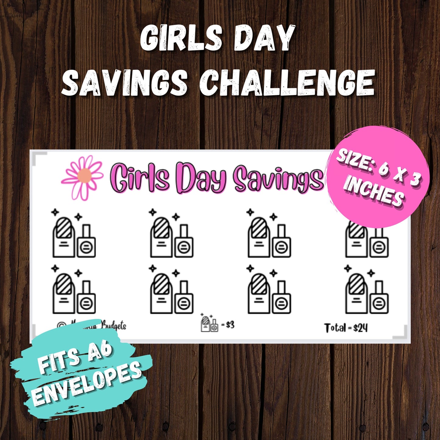 Kids Savings Challenge Bundle | Girls Day | Unicorn | Mini Tracker for Cash Budgeting | Savings Tracker | A6 Size | Low Income | High Income