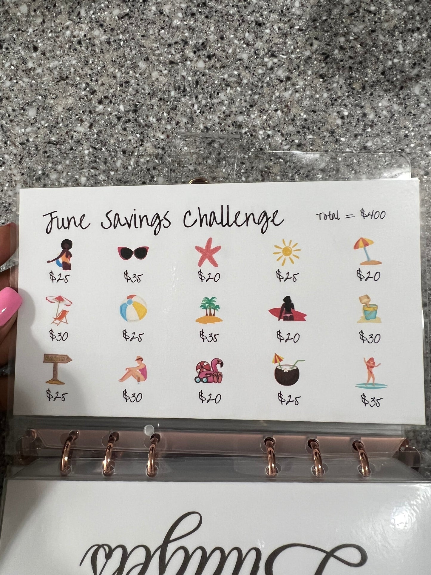 June Savings Challenge Bundle | Cash Envelope and Tracker | Summer Savings Challenge | Monthly Savings Challenges | Size A6