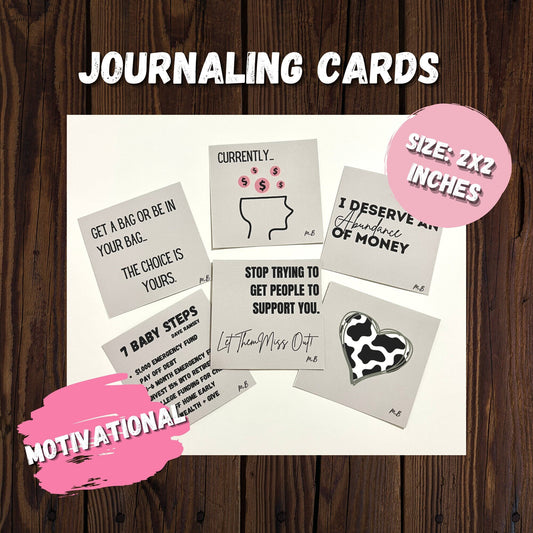 Inspirational Journaling Card | Set of 12 | Budget Binders | Planner |  Planner Inserts | Journal Cards | Inspirational Quote Cards